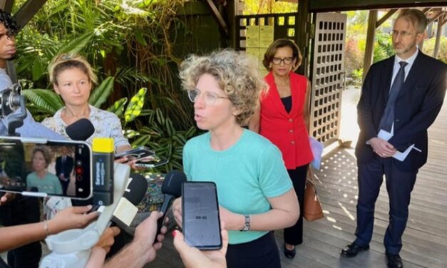 Première visite en Guadeloupe pour la ministre déléguée chargée des Outre-mer Marie Guévenoux